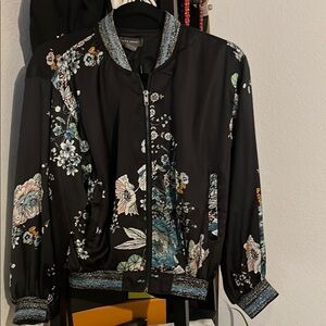 Sans Souci Black Floral Bomber Jacket